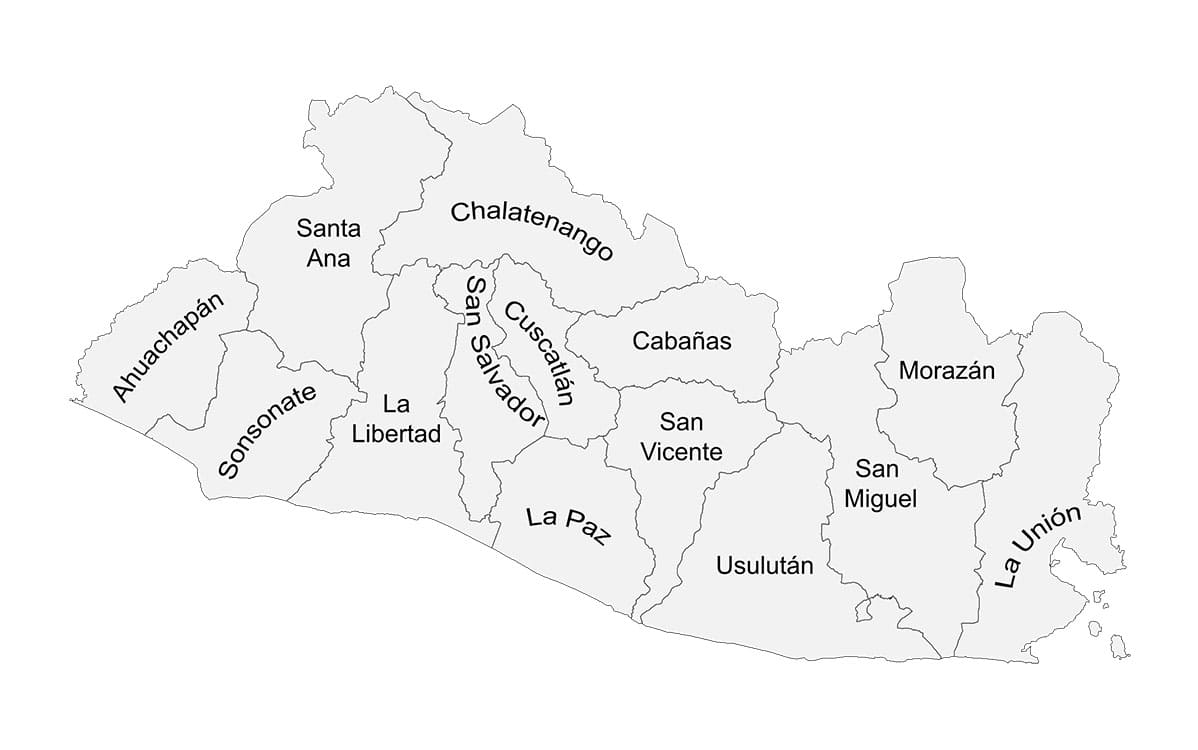Printable El Salvador Country Map
