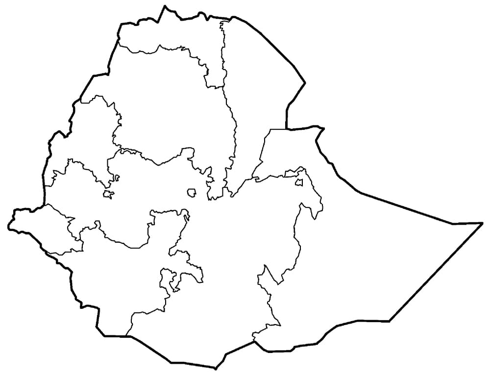 Printable Ethiopia On A Map