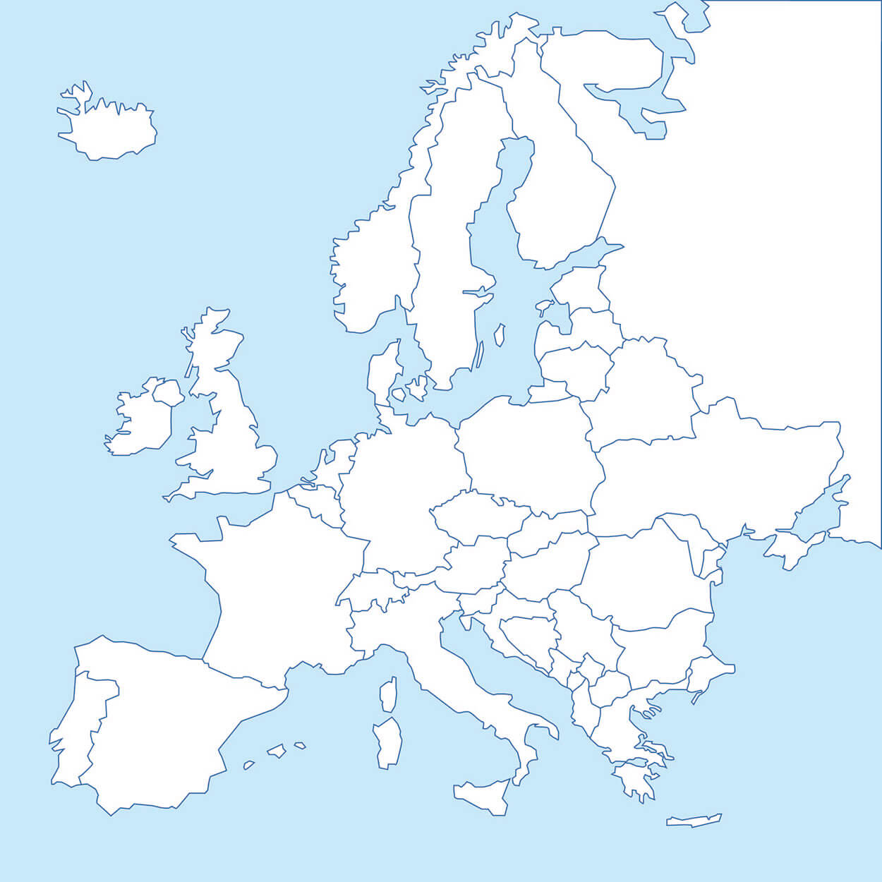 Printable Europe Map 1