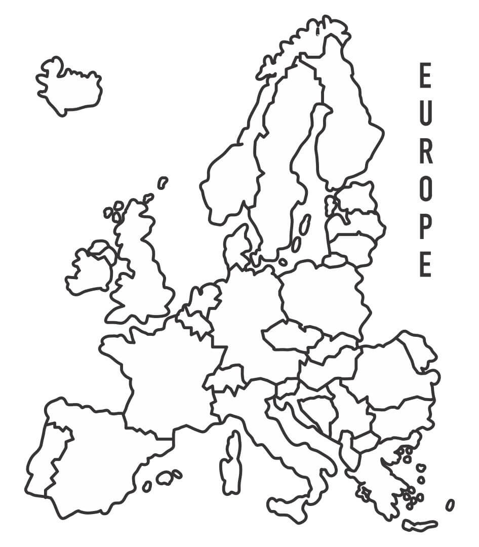 Printable Europe Map Blank 3