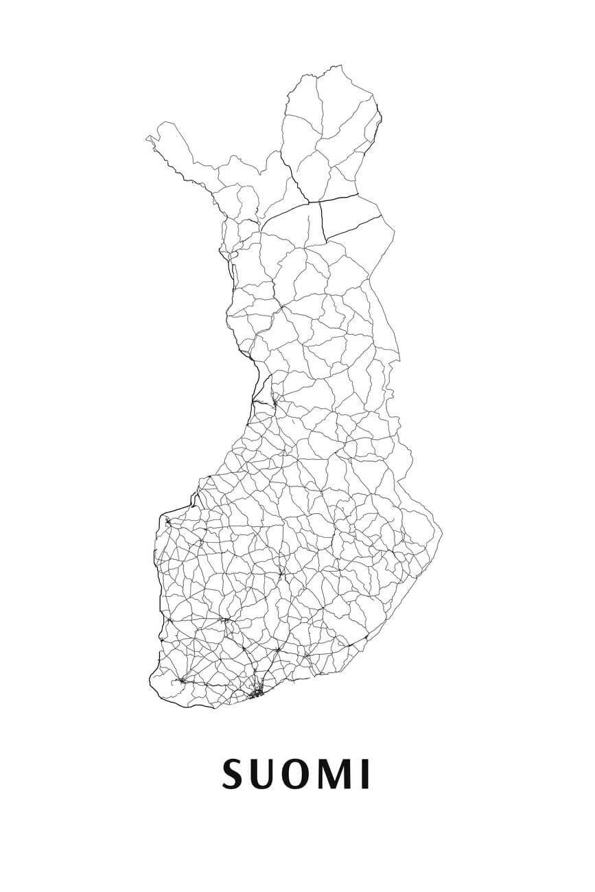 Printable Finland Map 3