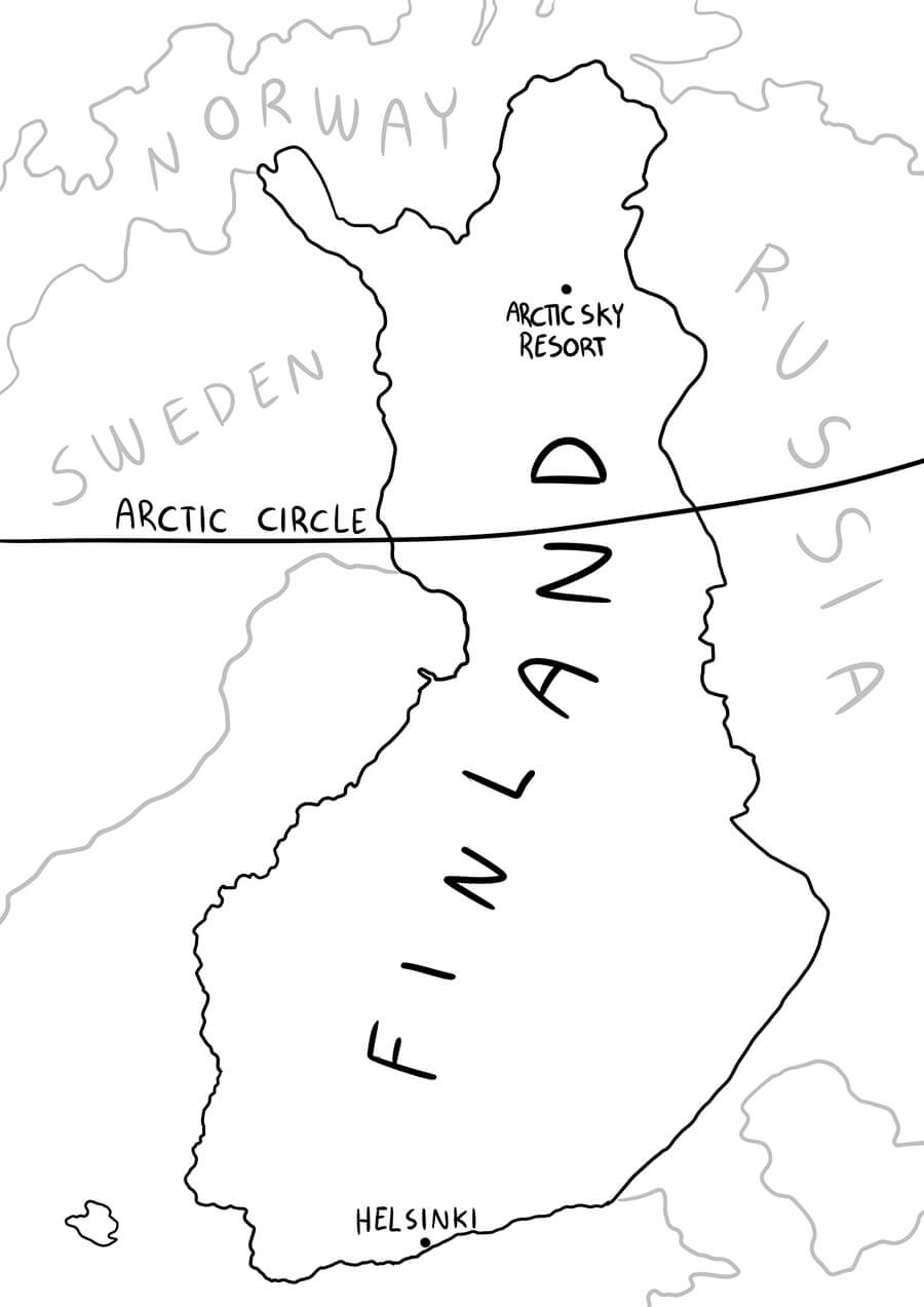 Printable Finland Map 4