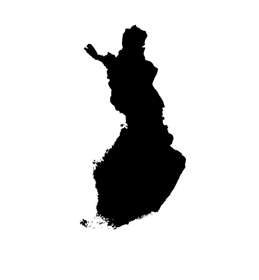 Printable Finland Map Black