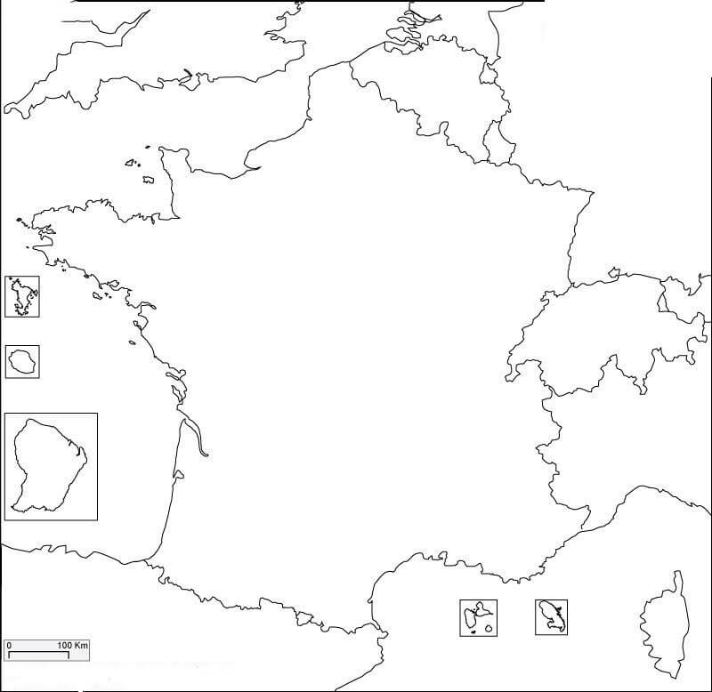 Printable France Map Physical