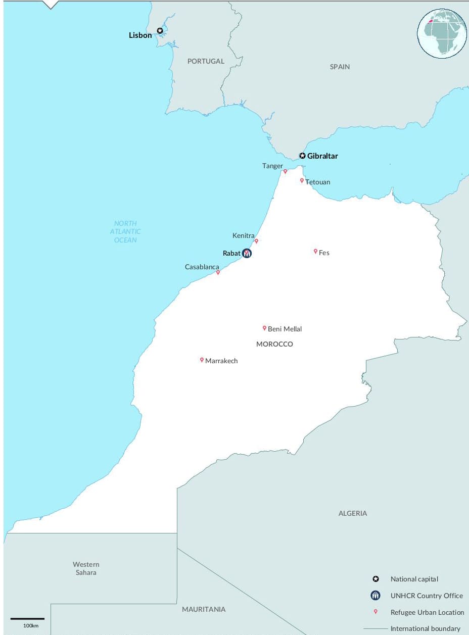 Printable Geographic Map Of Morocco