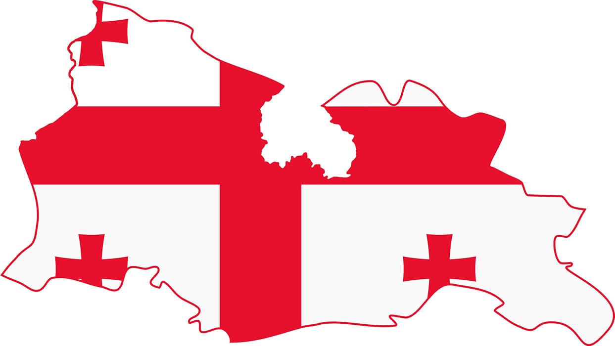 Printable Georgia Map Flag