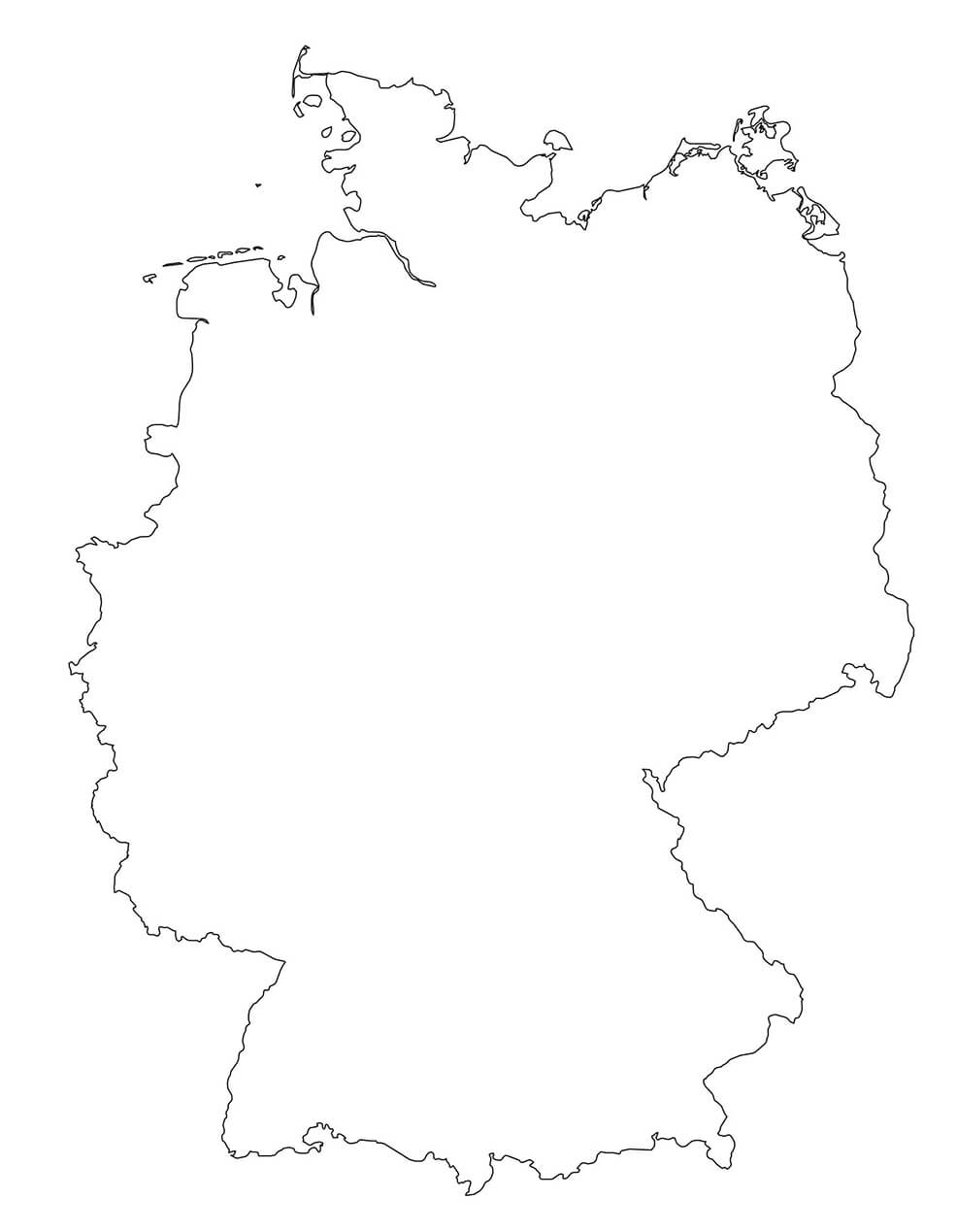 Printable Germany Map 3