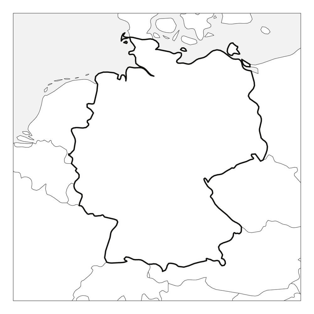 Printable Germany Map And Surrounding Countries