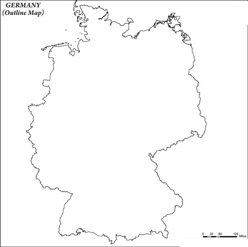 Printable Germany Map Outline State