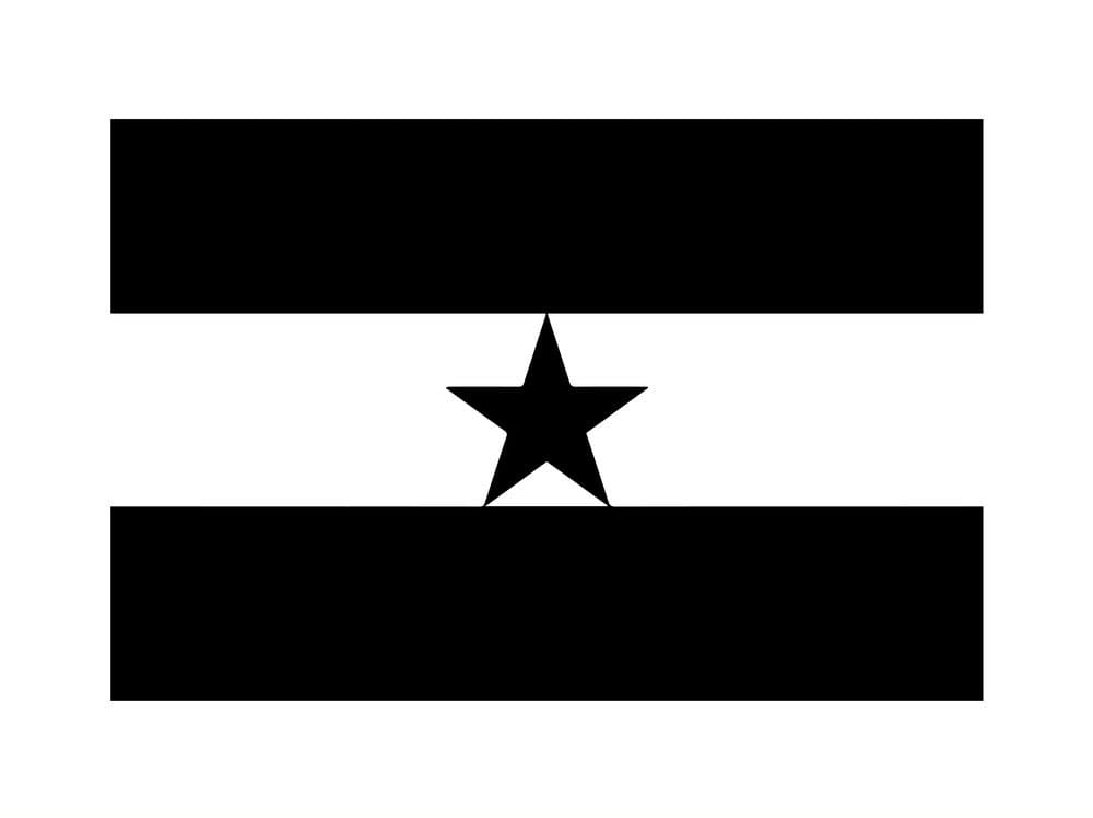 Printable Ghana Map Flag