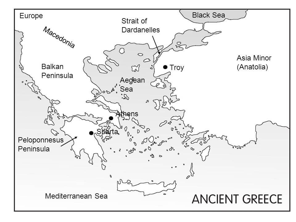 Printable Greece Map 1