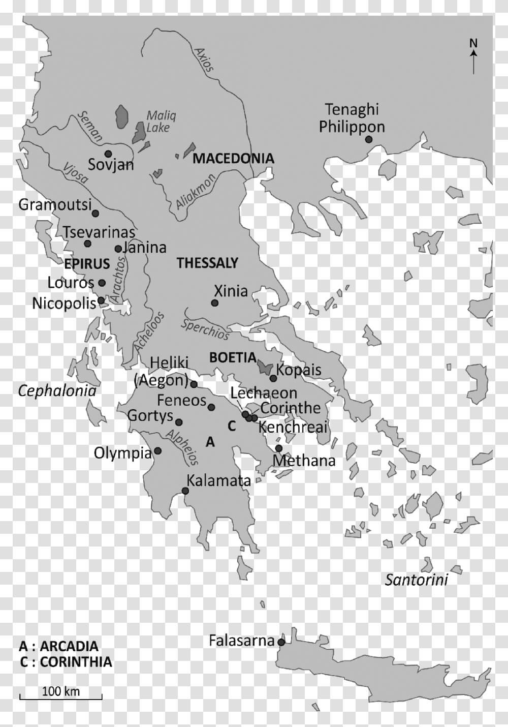 Printable Greece Map Neolithic