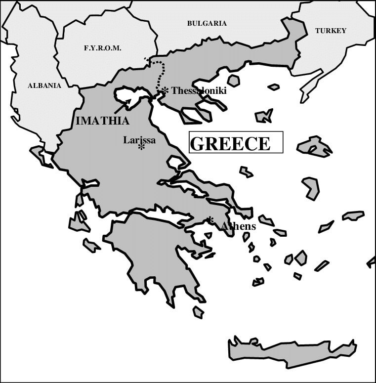 Printable Greece Map Simplified