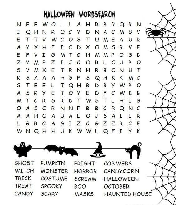 Printable Halloween Word Search - Sheet 32