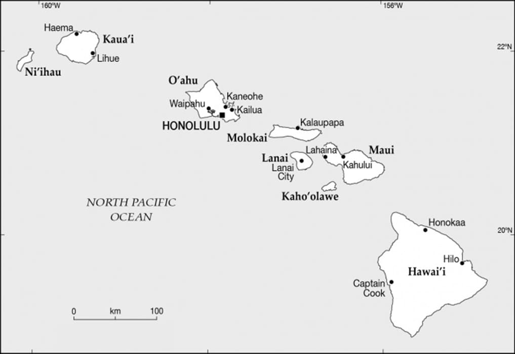 Printable Hawaii Islands Map