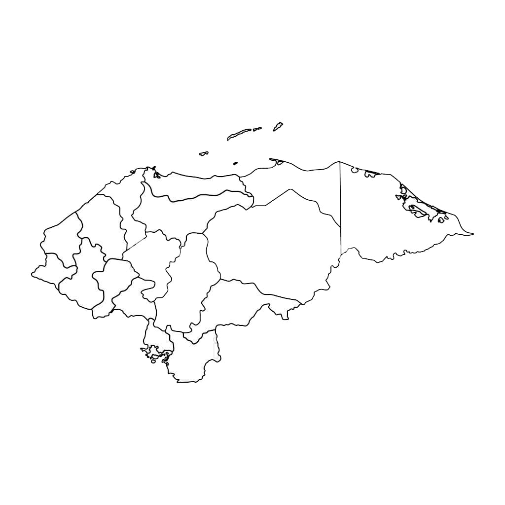 Printable Honduras Map Simple
