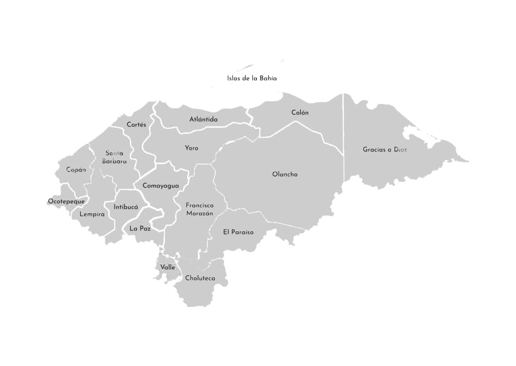 Printable Honduras Map