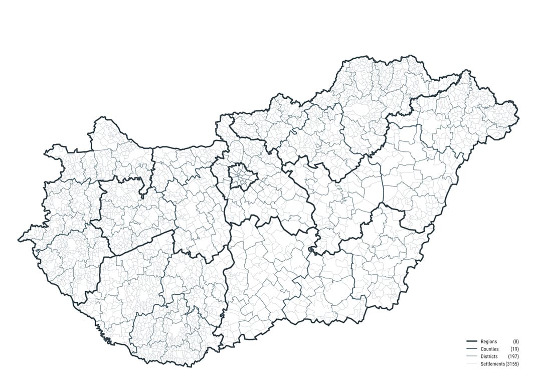 Printable Hungary Border Map
