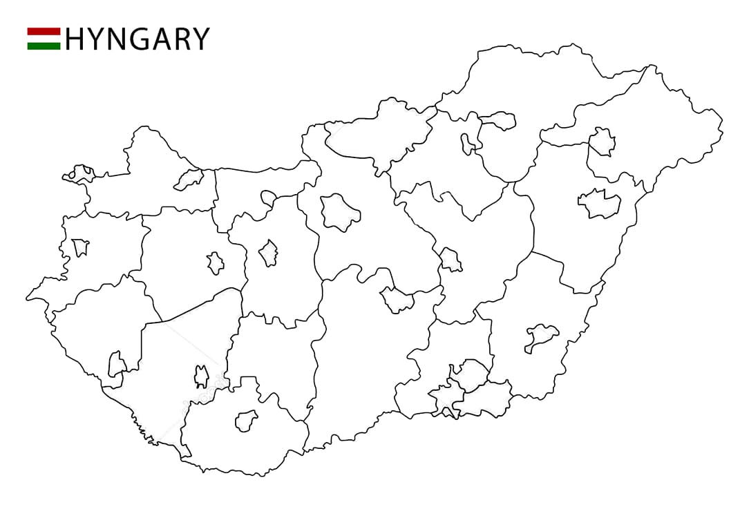 Printable Hungary Country Map