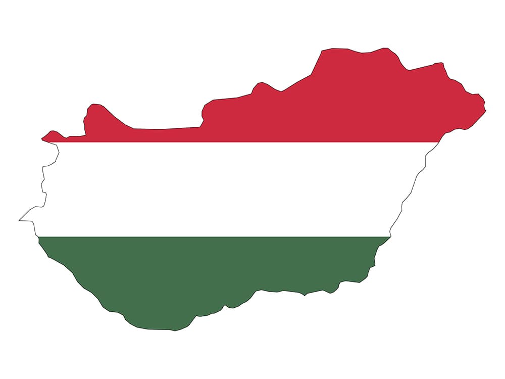 Printable Hungary Map Flag