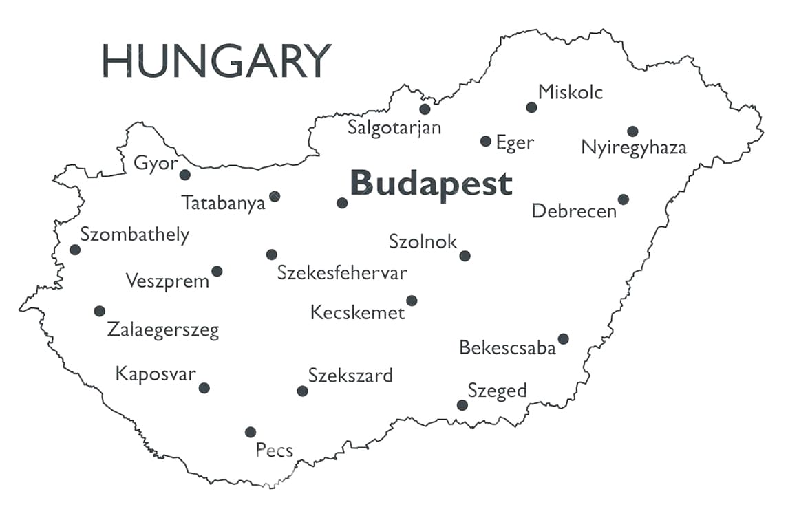 Printable Hungary Map Location
