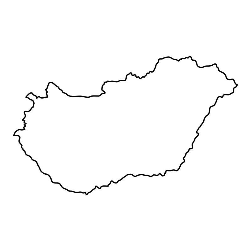 Printable Hungary Map Outline