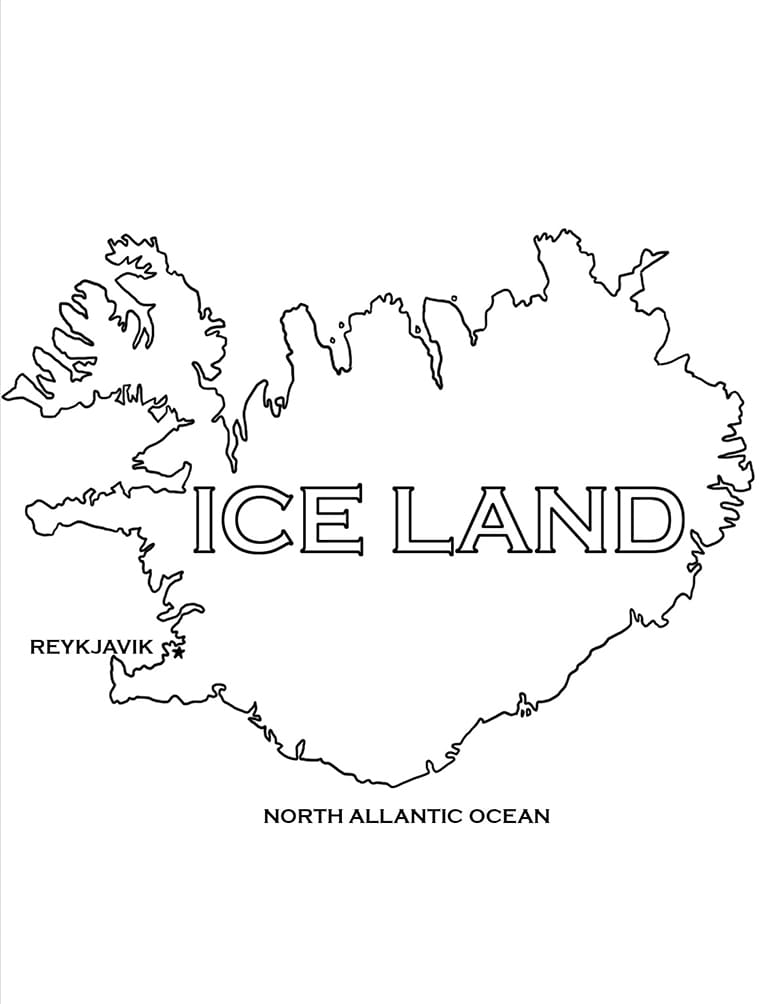 Printable Iceland In Map