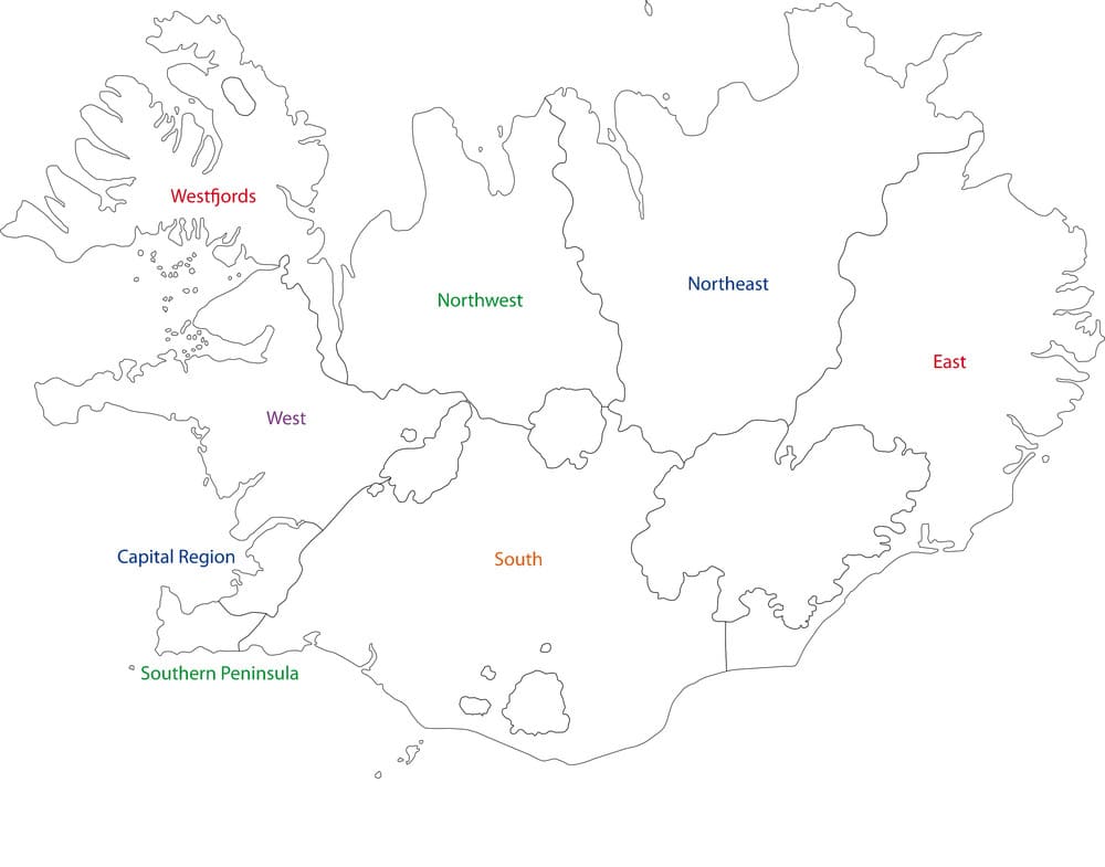 Printable Iceland Map With Cities