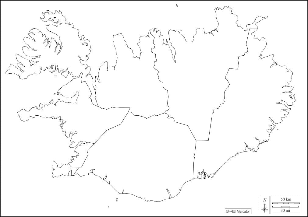 Printable Iceland On Map