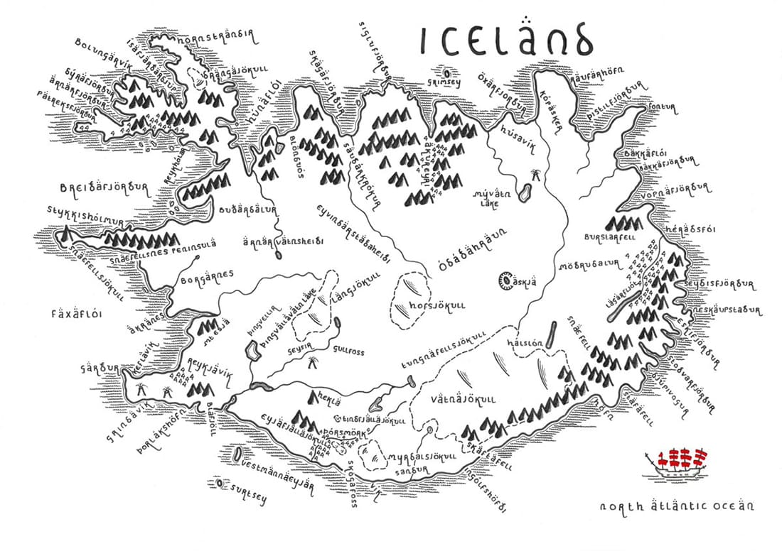 Printable Iceland Tectonic Plates Map