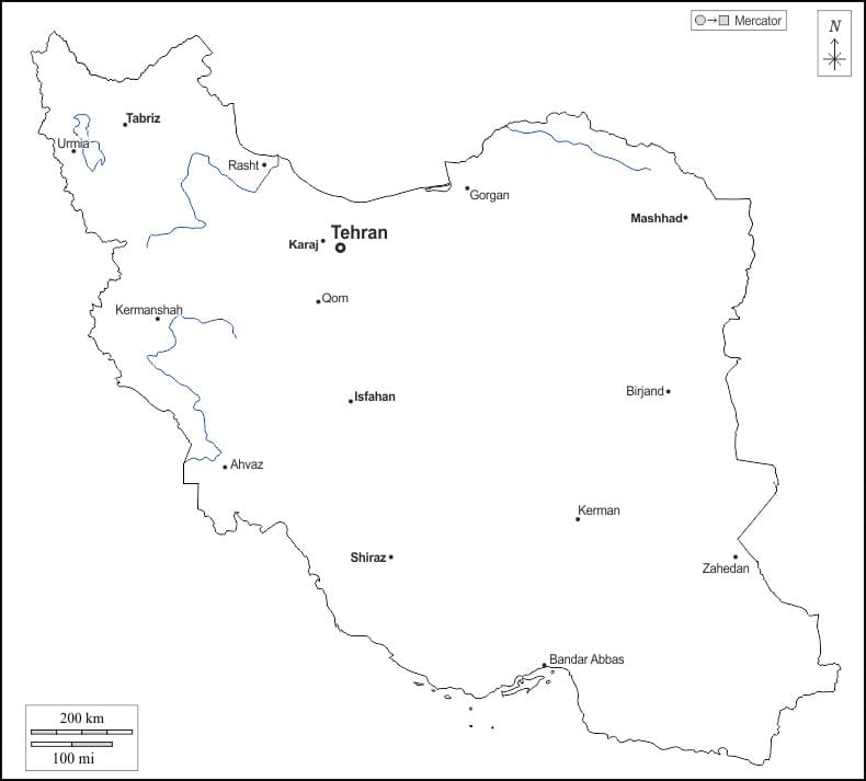 Printable Iran In The Map