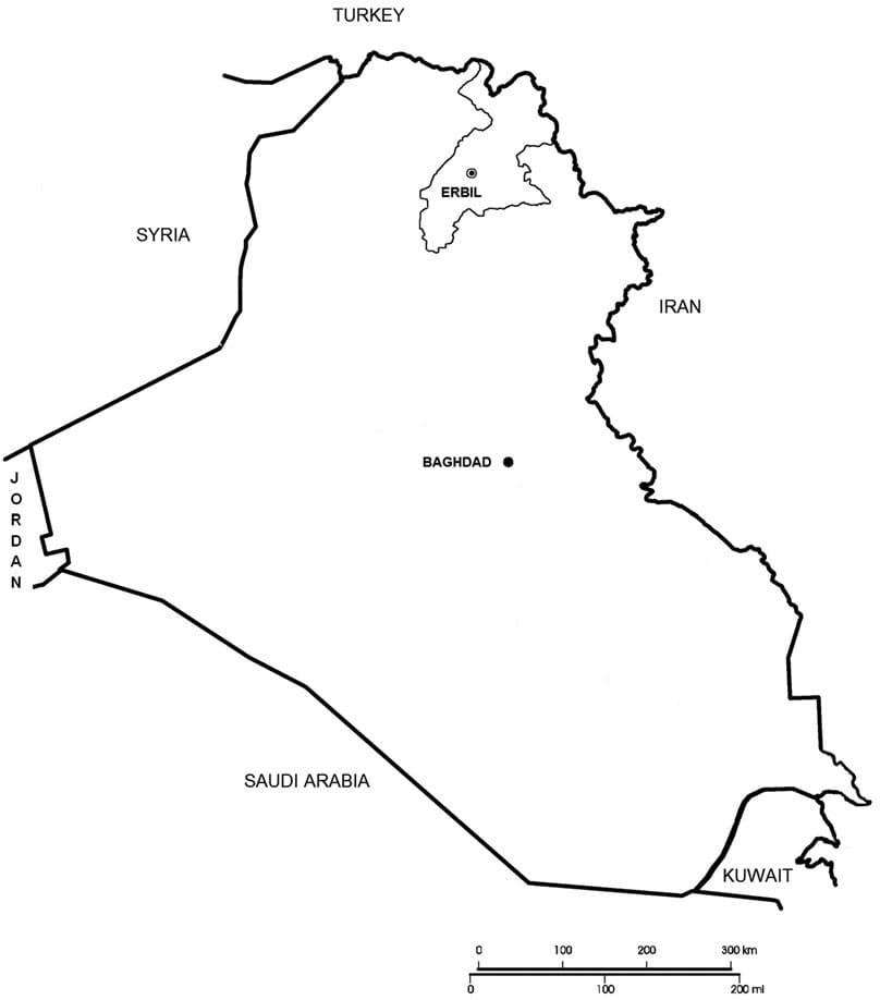Printable Iraq Map By Province