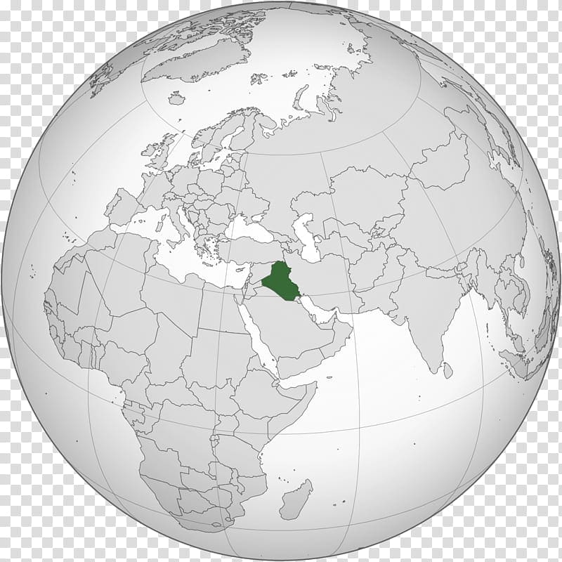 Printable Iraq Map Globe