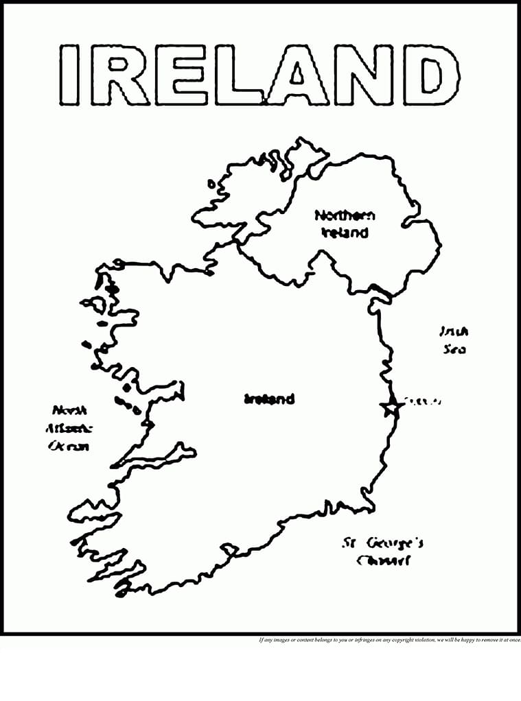 Printable Ireland On A Map
