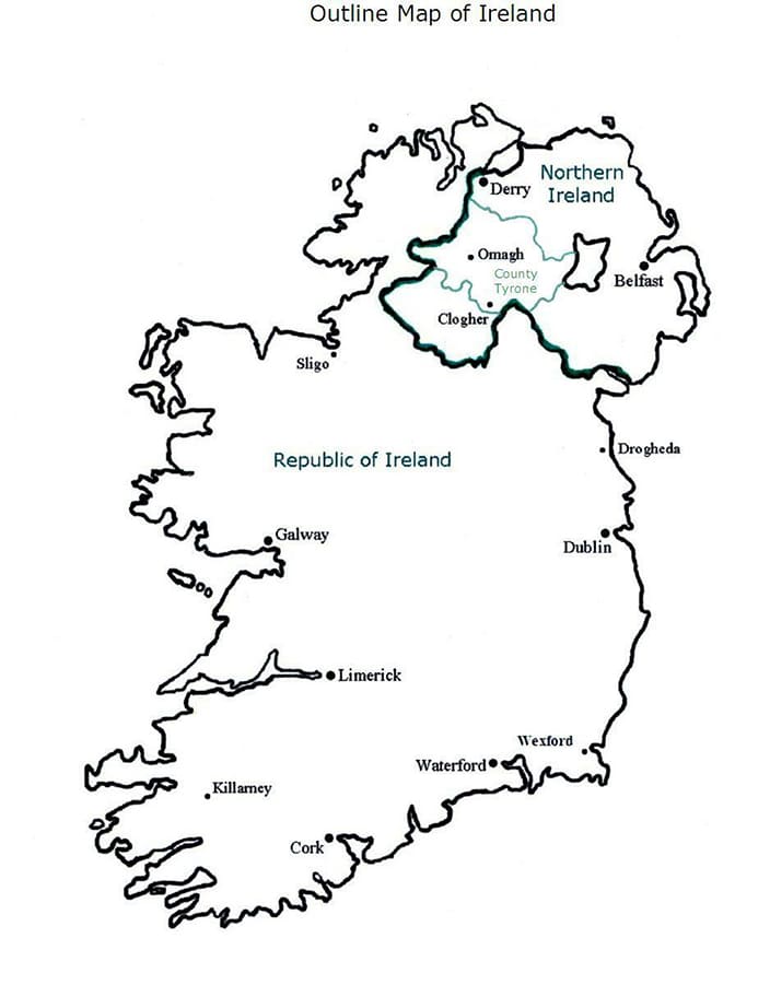 Printable Ireland On Map