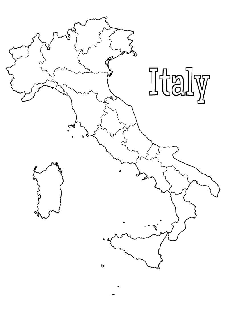 Printable Italy Map 3