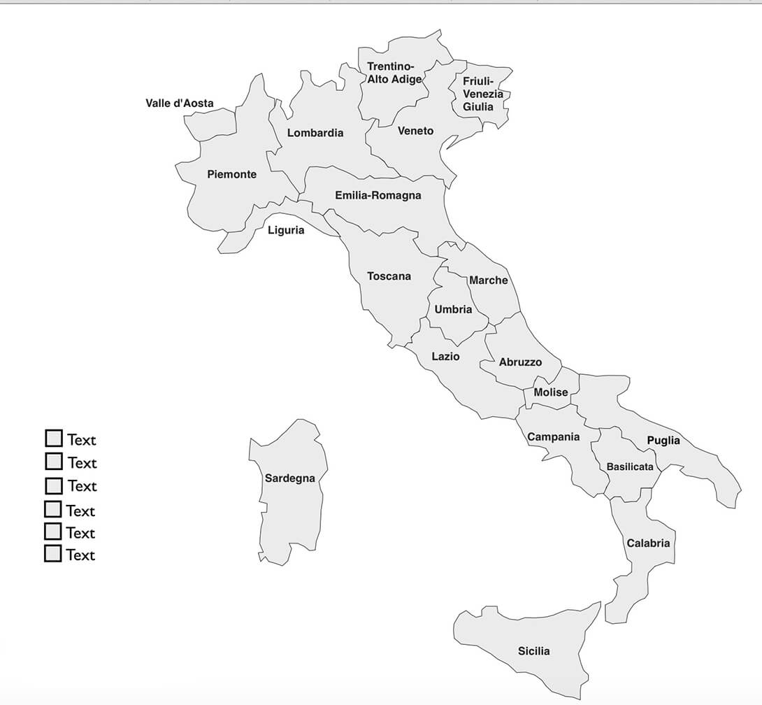 Printable Italy Map Regions