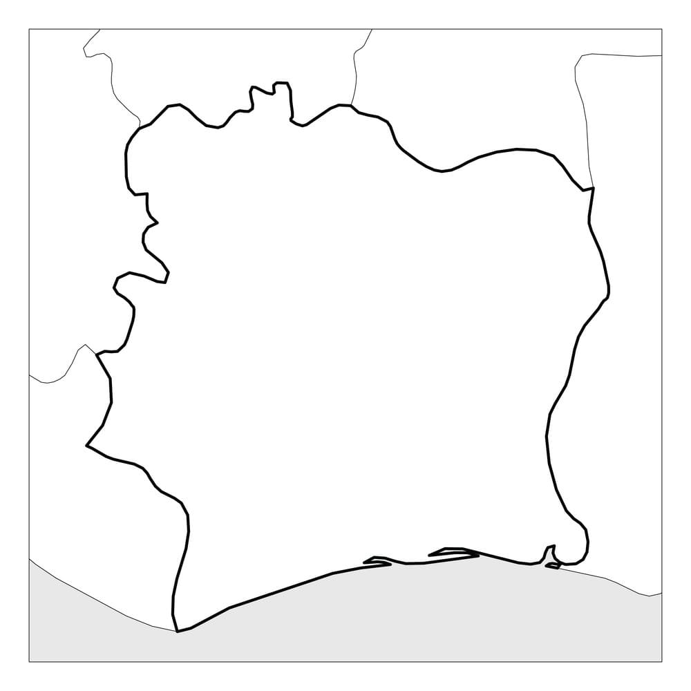 Printable Ivory Coast Location On Map