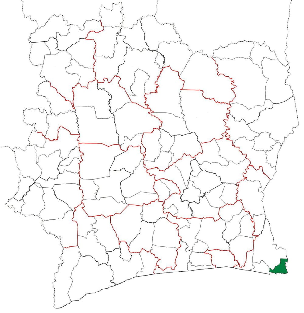 Printable Ivory Coast On Map