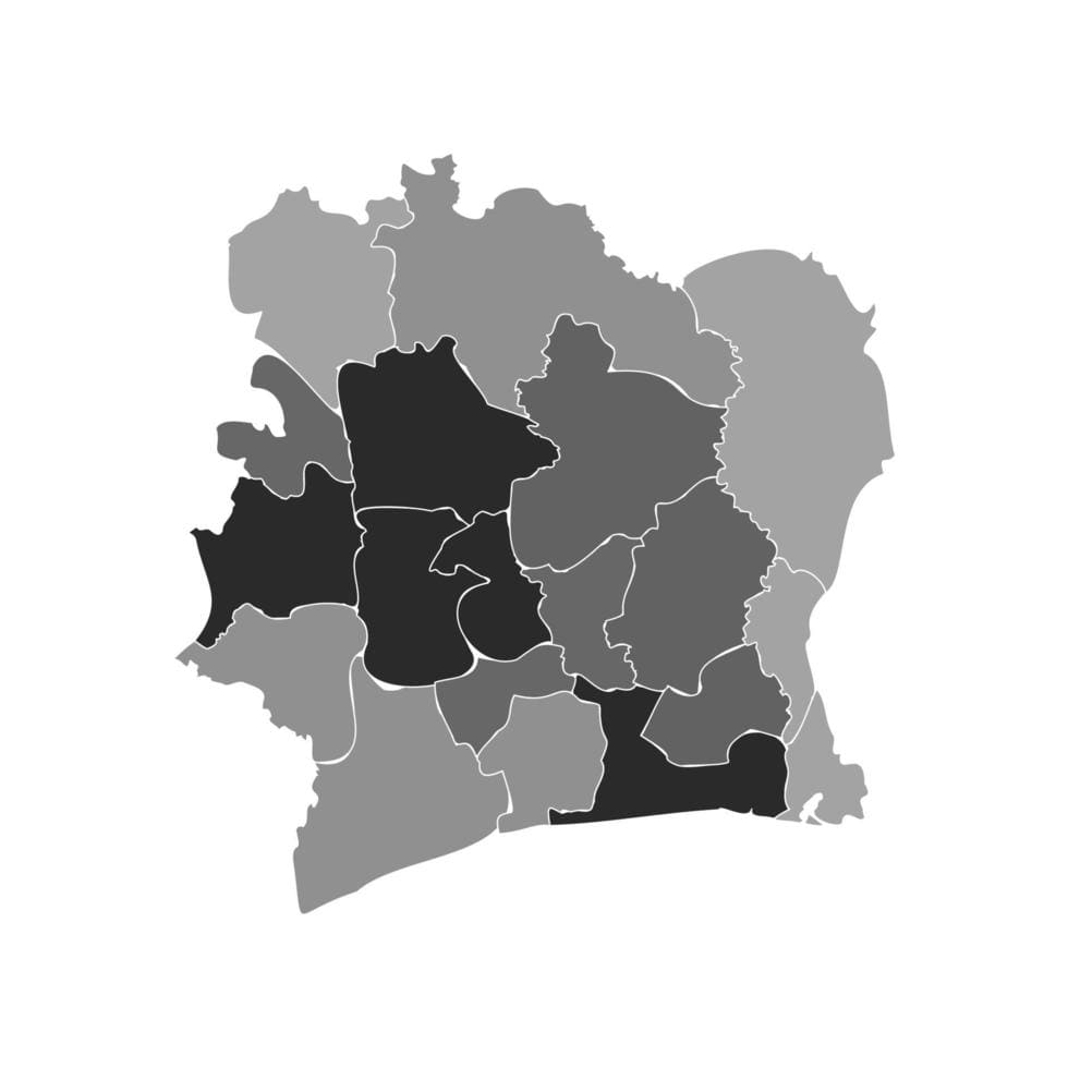 Printable Ivory Coast Political Map