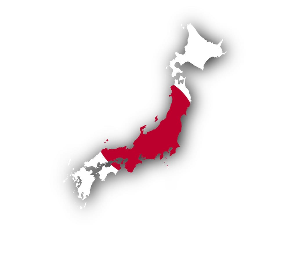 Printable Japan Flag Map