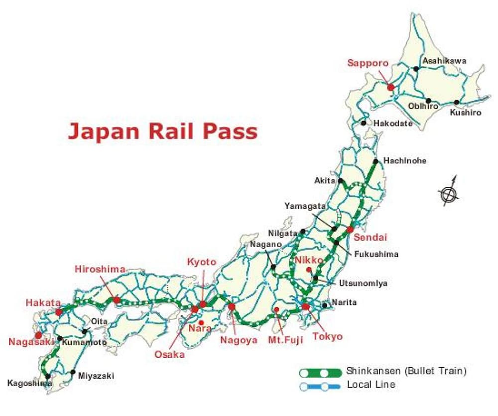 Printable Japan Rail Map