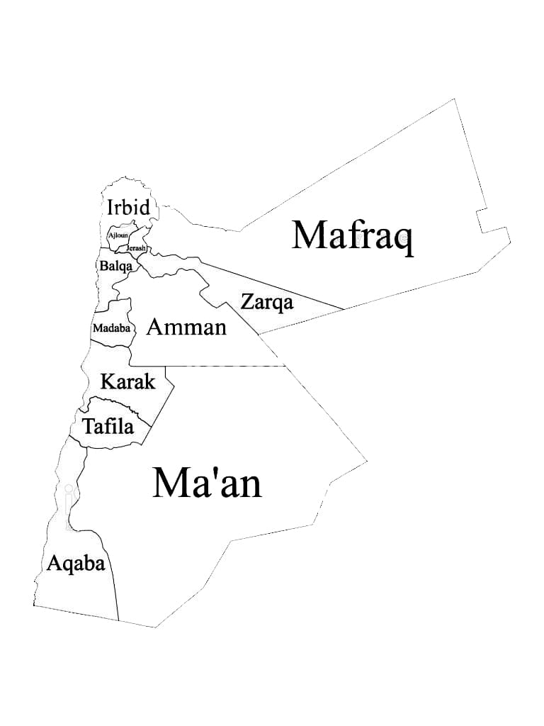 Printable Jordan Map Borders