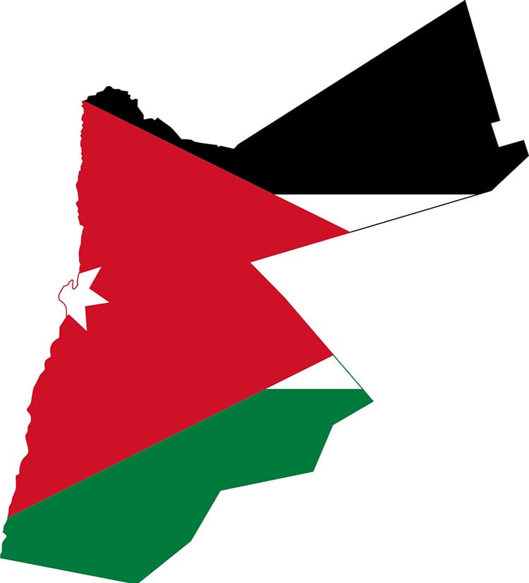Printable Jordan Map Flag