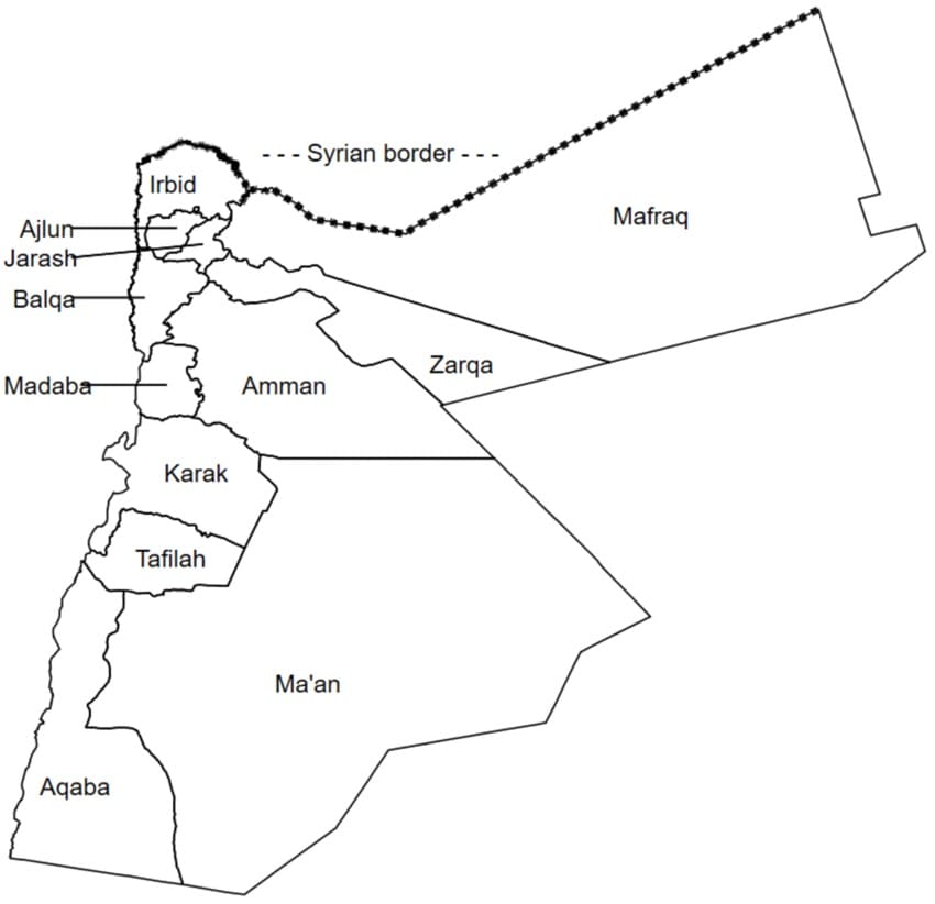 Printable Jordan Map Outline