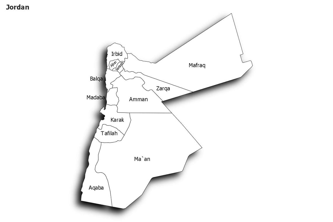 Printable Jordan Map States