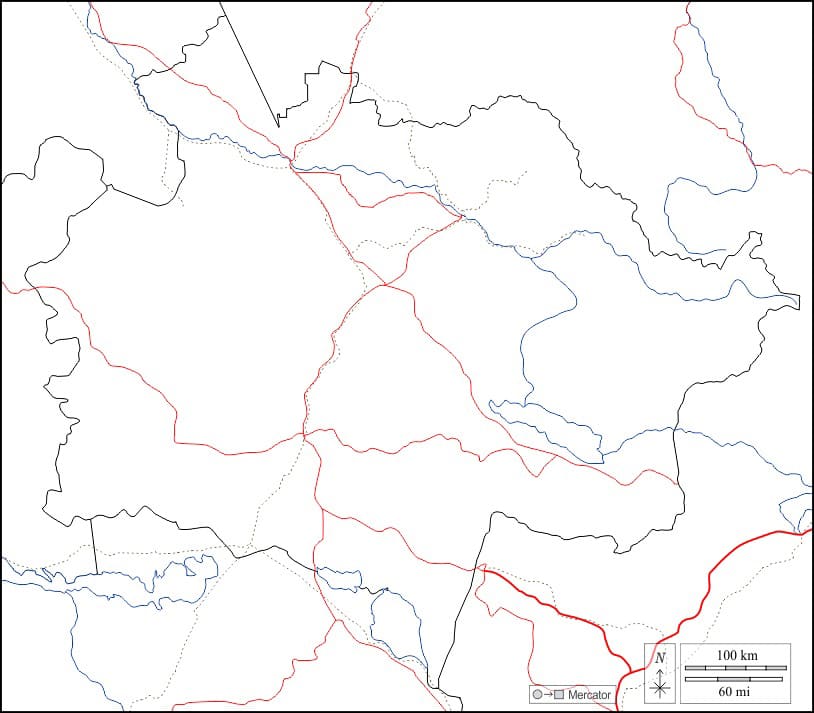 Printable Kazakhstan Map Outline