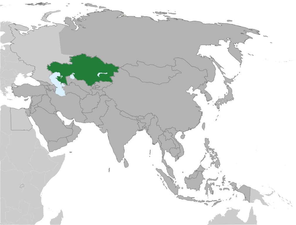 Printable Kazakhstan Map World