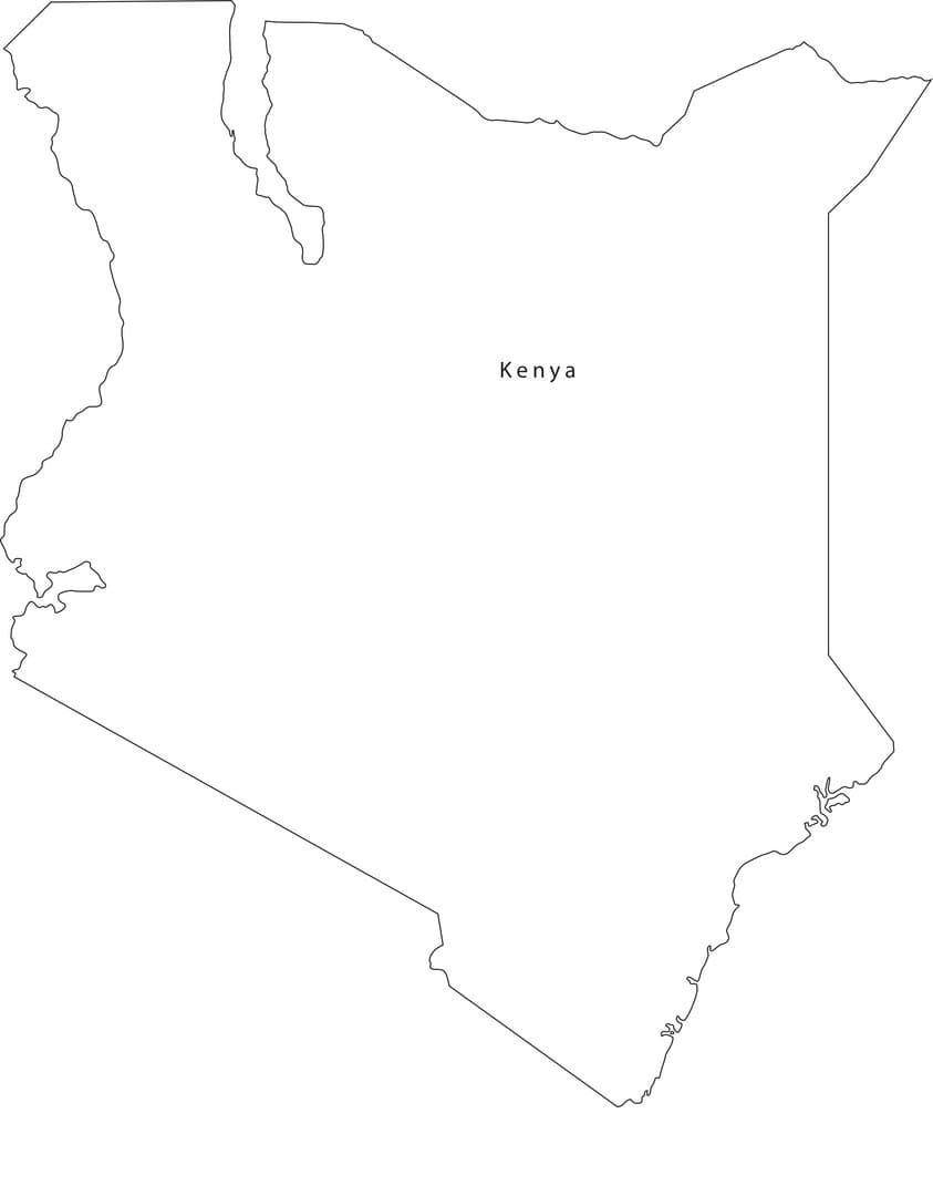 Printable Kenya Map