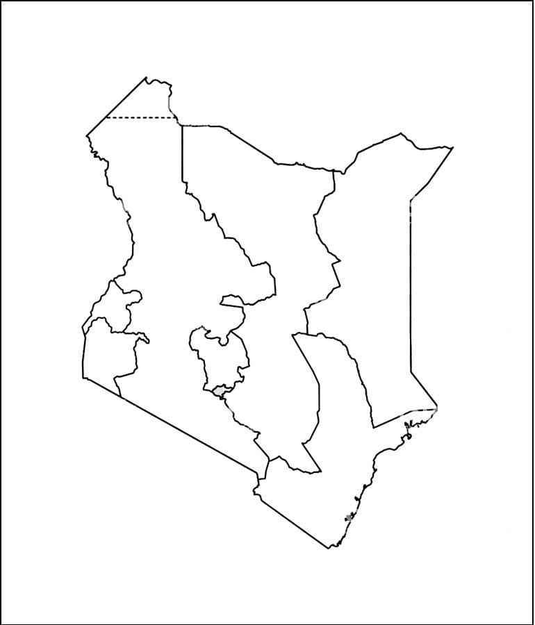 Printable Kenya On A Map